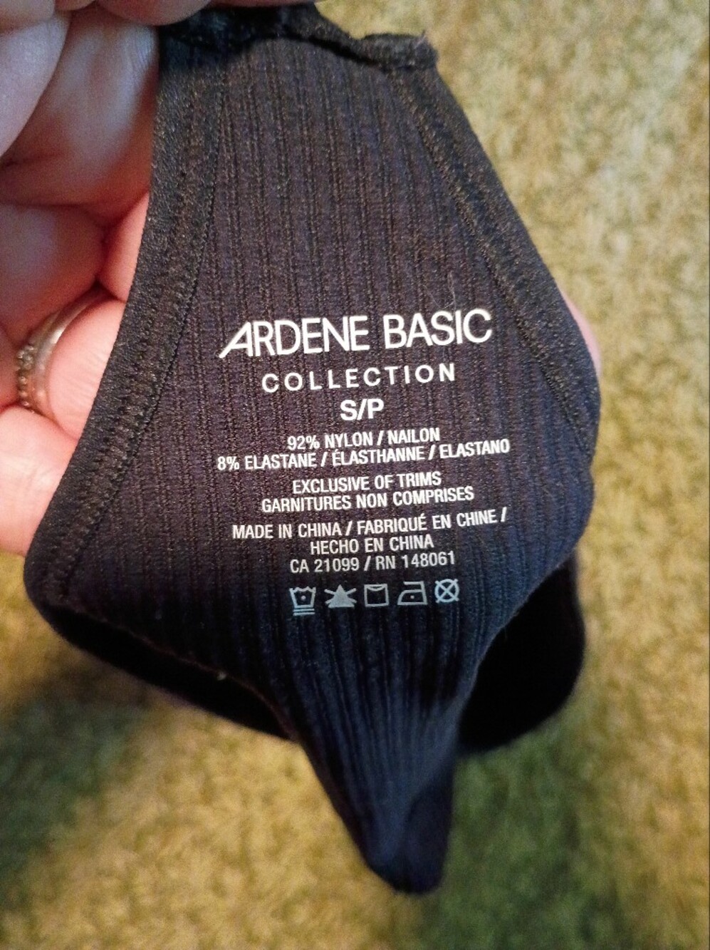 Ardene Black Ribbed Tank - Picture 3 of 3